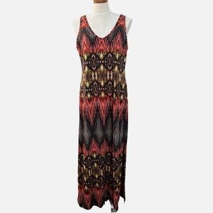 Karen Kane Geometric Side Slit Maxi Dress